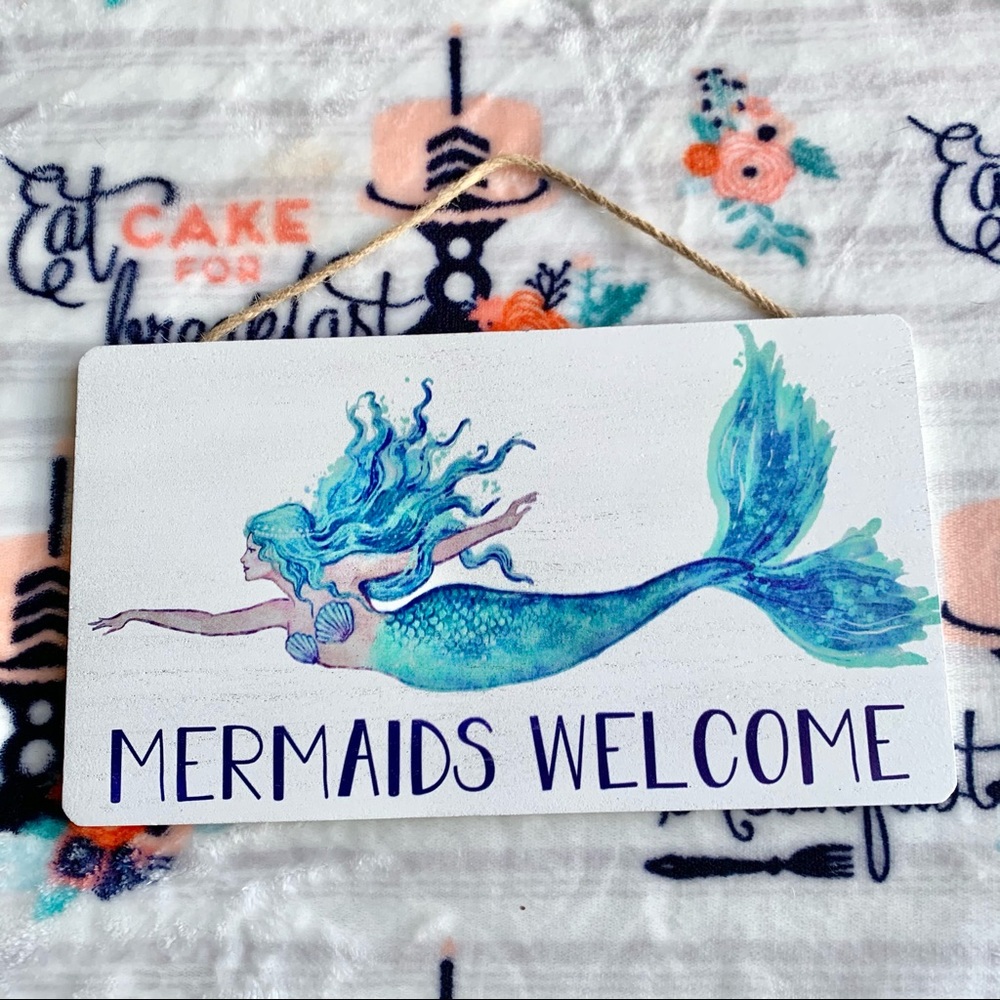 1 LEFT! 🧜🏻‍♀️ Mermaids Welcome Wall Hanging Sign 🧜🏻‍♀️ - Picture 5 of 6